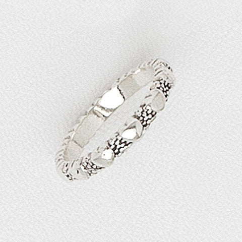Hearts Ring in White Gold Filled