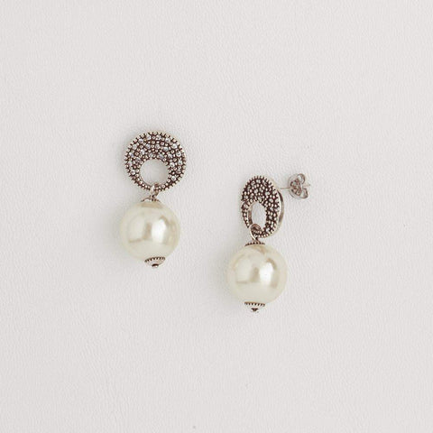 Classic Dangle Earrings with Pearls & Gemstones