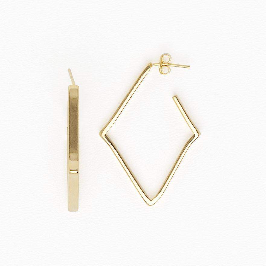 Rhombus Earrings in Yellow Gold Filled