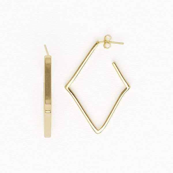 Rhombus Earrings in Yellow Gold Filled