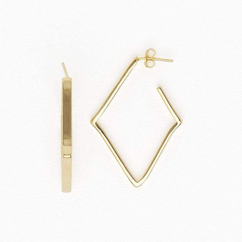 Rhombus Earrings in Yellow Gold Filled