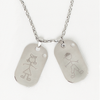 Tag Necklace in Stainless Steel Boy/Girl Pendant