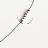 Black Necklace in Aged White Gold Filled with Druzy Gemstone