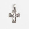 14Kt Aged White Gold Filled Cross Openwork Life Tree Pendant