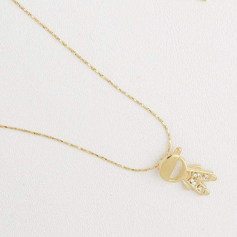 Boy Necklace in Yellow Gold Filled with Gemstones