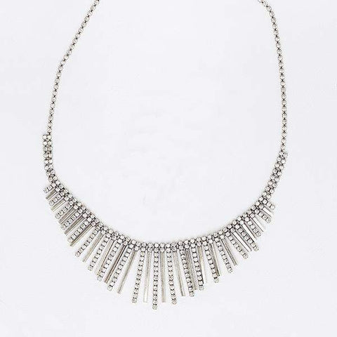Lady Glam Choker in Aged White Gold & Gemstones