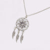 Dream Catcher Double Necklace in Aged White Gold Filled