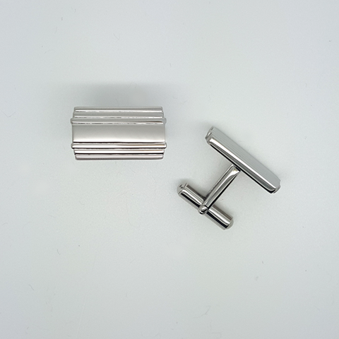 Rectangular Cufflinks in Stainless Steel