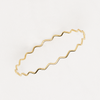Zig Zag Bangle Bracelet in Yellow Gold Filled