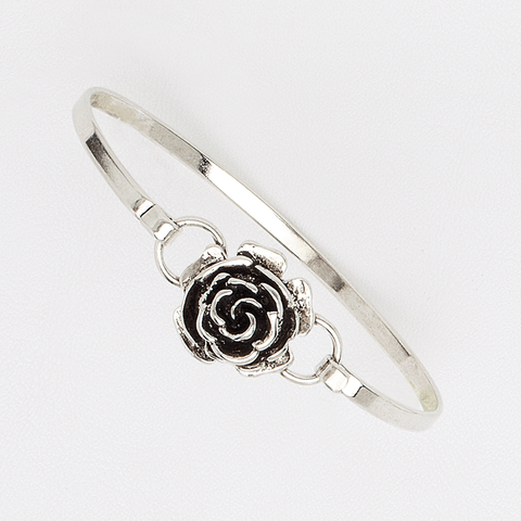 Rose Bracelet in White Gold Filled
