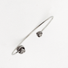 Knuckles Bangle Bracelet in Aged White Gold Filled