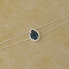 Zircon Drop Bracelet in Plated Silver with Gemstones