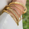 Weave 14k Yellow Gold Filled Clear Gemstones Bracelet Extensor